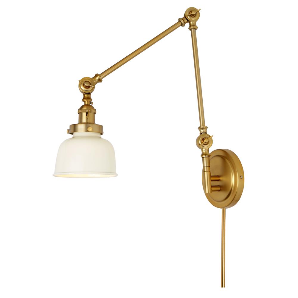 Jvi Designs 1257-10 M2-Iv Soho One Light Triple Swivel M2  Wall Sconce In Satin Brass And Ivory